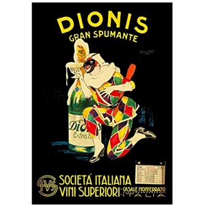 Wee Blue Coo Ad Drink Alcohol Dionis Gran Spumante Harlequin Wall Art Print Wee Blue Coo Ad Drink Alcohol Dionis Gran Spumante Harlequin Wall Art Print