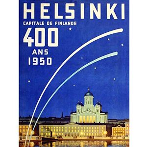 Wee Blue Coo Travel Helsinki Finland 1950 Anniversary 400 Art Print Poster Wall Decor 12X16 Inch Wee Blue Coo Travel Helsinki Finland 1950 Anniversary 400 Art Print Poster Wall Decor 12X16 Inch
