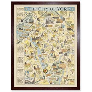 Artery8 Map Sayer 1948 York City Streets Pictorial Art Print Framed Poster Wall Decor 12x16 inch Artery8 Map Sayer 1948 York City Streets Pictorial Art Print Framed Poster Wall Decor 12x16 inch
