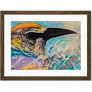 Fine Art Prints Bird Colorful Graffiti Painting Sketch Large Brown Framed Art Print Wall Poster 18x24 inch Fine Art Prints Bird Colorful Graffiti Painting Sketch Large Brown Framed Art Print Wall Poster 18x24 inch