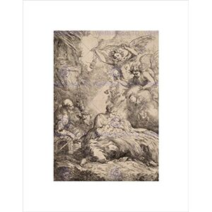 Wee Blue Coo Bartolomeo Biscaino Italian Holy Family Angels Large Nativity Art Wall Art Print Wee Blue Coo Bartolomeo Biscaino Italian Holy Family Angels Large Nativity Art Wall Art Print