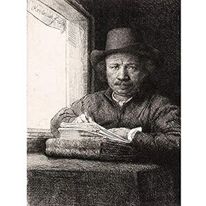 Fine Art Prints Rembrandt Self Portrait Drawing At A Window Art Print Canvas Premium Wall Decor Poster Mural Fine Art Prints Rembrandt Self Portrait Drawing At A Window Art Print Canvas Premium Wall Decor Poster Mural