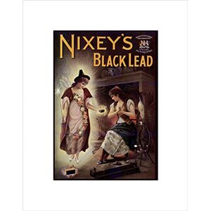 Wee Blue Coo Ad Nixey Black Lead Stove Oven Cleaner Soap Fire Retro Wall Art Print Wee Blue Coo Ad Nixey Black Lead Stove Oven Cleaner Soap Fire Retro Wall Art Print