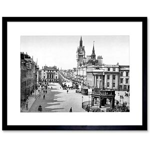 Wee Blue Coo Aberdeen Castle Street Buildings Scotland BW Photo Picture Framed Wall Art Print Wee Blue Coo Aberdeen Castle Street Buildings Scotland BW Photo Picture Framed Wall Art Print