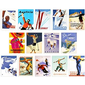 Artery8 Collection Of Vintage Winter Skiing Ski Adverts Set Of 14 Unframed Wall Art Prints Bathroom Bedroom Aesthetic Austria Italy France Norway A4 Artery8 Collection Of Vintage Winter Skiing Ski Adverts Set Of 14 Unframed Wall Art Prints Bathroom Bedroom Aesthetic Austria Italy France Norway A4