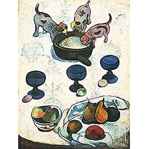 Fine Art Prints Paul Gauguin Nature Morte Avec Trois Petits Chiens Kunstdruck, Leinwand, Premium-Wanddekoration, Poster Wandbild Fine Art Prints Paul Gauguin Nature Morte Avec Trois Petits Chiens Kunstdruck, Leinwand, Premium-Wanddekoration, Poster Wandbild