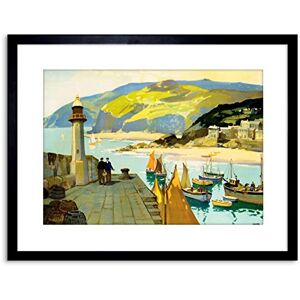 Wee Blue Coo PAINTING CORNISH VILLAGE SCENE HARBOUR BOAT LIGHTHOUSE UK FRAMED PRINT F97X4517 Wee Blue Coo PAINTING CORNISH VILLAGE SCENE HARBOUR BOAT LIGHTHOUSE UK FRAMED PRINT F97X4517