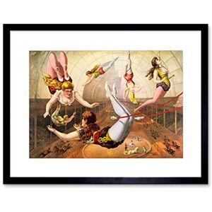 Wee Blue Coo Paintings Cultural Circus Acrobat Trapeze Act Usa Framed Art Print B12X9767 Wee Blue Coo Paintings Cultural Circus Acrobat Trapeze Act Usa Framed Art Print B12X9767