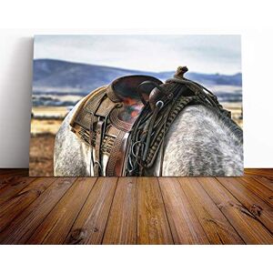 Big Box Art Horse Back Saddle Canvas Print Gallery Wrapped 30mm Frame Wall Art 30x20 inches Ready to Hang Modern Animals Picture Living Room Bedroom Lounge Office Big Box Art Horse Back Saddle Canvas Print Gallery Wrapped 30mm Frame Wall Art 30x20 inches Ready to Hang Modern Animals Picture Living Room Bedroom Lounge Office