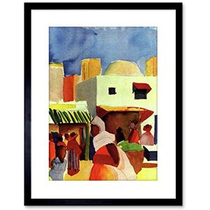 Wee Blue Coo PAINTING MACKE MARKET ALGIERS OLD MASTER FRAMED PICTURE ART PRINT F97X8848 Wee Blue Coo PAINTING MACKE MARKET ALGIERS OLD MASTER FRAMED PICTURE ART PRINT F97X8848