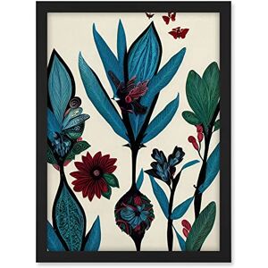 Wee Blue Coo Abstract Paper Quilling Floral Blooms Flowers Butterflies Blue Burgundy Green Cream Artwork Framed A3 Wall Art Print Wee Blue Coo Abstract Paper Quilling Floral Blooms Flowers Butterflies Blue Burgundy Green Cream Artwork Framed A3 Wall Art Print