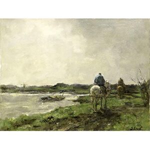 Artery8 Jacob Maris Towpath Canal Horse Painting Large Wall Art Poster Print Thick Paper 18X24 Inch Artery8 Jacob Maris Towpath Canal Horse Painting Large Wall Art Poster Print Thick Paper 18X24 Inch