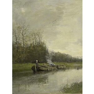 Artery8 Anton Mauve Trekvaart River Boat Painting Unframed Wall Art Print Poster Home Decor Premium Artery8 Anton Mauve Trekvaart River Boat Painting Unframed Wall Art Print Poster Home Decor Premium