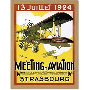 Wee Blue Coo Advert Exhibition Airshow Plane Biplane Vintage Strasbourg France Large Framed Art Print Poster Wall Decor 18x24 inch Wee Blue Coo Advert Exhibition Airshow Plane Biplane Vintage Strasbourg France Large Framed Art Print Poster Wall Decor 18x24 inch