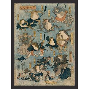 Wee Blue Coo Painting Cultural Japan Utagawa Kabuki Theatre Frogs Art Print Poster Wall Decor 12X16 Inch Wee Blue Coo Painting Cultural Japan Utagawa Kabuki Theatre Frogs Art Print Poster Wall Decor 12X16 Inch