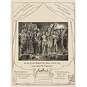 Artery8 Blake Job And His Wife Restored To Prosperity 1825 Painting Art Print Canvas Premium Wall Decor Poster Mural Artery8 Blake Job And His Wife Restored To Prosperity 1825 Painting Art Print Canvas Premium Wall Decor Poster Mural