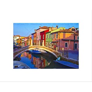 Wee Blue Coo PHOTO CITYSCAPE VENICE ITALY BURANO BRIDGE CANAL FRAMED ART PRINT B12X13037 Wee Blue Coo PHOTO CITYSCAPE VENICE ITALY BURANO BRIDGE CANAL FRAMED ART PRINT B12X13037