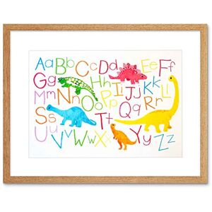 Wee Blue Coo Painting Children Kids Dinosaur Alphabet Colour Framed Art Print Picture F12X747 Wee Blue Coo Painting Children Kids Dinosaur Alphabet Colour Framed Art Print Picture F12X747