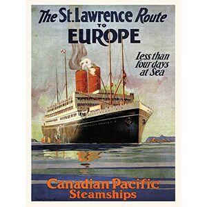 Wee Blue Coo St Lawrence River Canadian Pacific Canada Ship Liner Vintage Art Print Poster Wall Decor 12X16 Inch Wee Blue Coo St Lawrence River Canadian Pacific Canada Ship Liner Vintage Art Print Poster Wall Decor 12X16 Inch