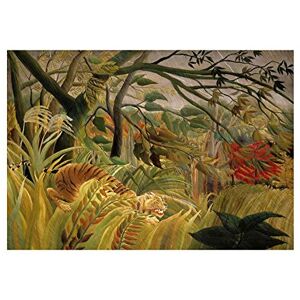 Wee Blue Coo Animals Surprised Rousseau Tiger Wall Art Print Wee Blue Coo Animals Surprised Rousseau Tiger Wall Art Print