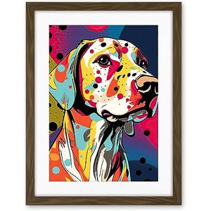 Artery8 Labrador Retriever Dog Linocut Colourful Pattern Polka Dot Portrait Modern Artwork Framed Wall Art Print 18X24 Inch Artery8 Labrador Retriever Dog Linocut Colourful Pattern Polka Dot Portrait Modern Artwork Framed Wall Art Print 18X24 Inch