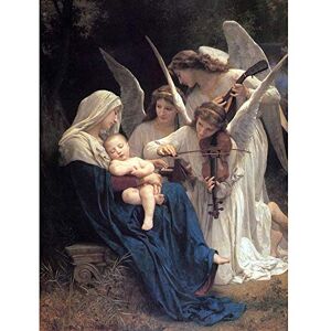 Wee Blue Coo William Adolphe Bouguereau Song Of Angels Old Master Painting Art Print Poster Wall Decor 12X16 Inch Wee Blue Coo William Adolphe Bouguereau Song Of Angels Old Master Painting Art Print Poster Wall Decor 12X16 Inch