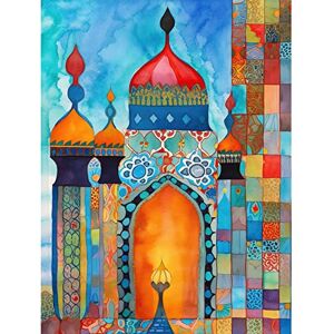 Artery8 Abstract Islamic Mosque Entrance Prayer Folk Art Large Wall Art Poster Print Thick Paper 18X24 Inch Artery8 Abstract Islamic Mosque Entrance Prayer Folk Art Large Wall Art Poster Print Thick Paper 18X24 Inch