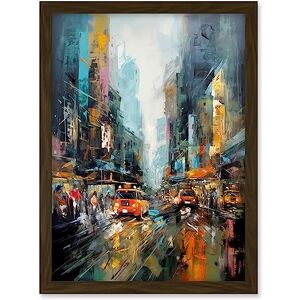 Artery8 New York City Rainy Day Abstract Action Cityscape Artwork Framed A3 Wall Art Print Artery8 New York City Rainy Day Abstract Action Cityscape Artwork Framed A3 Wall Art Print