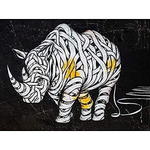 Wee Blue Coo Rhino Graffiti Art Animal Unframed Art Print Poster Wall Decor 12x16 inch Wee Blue Coo Rhino Graffiti Art Animal Unframed Art Print Poster Wall Decor 12x16 inch