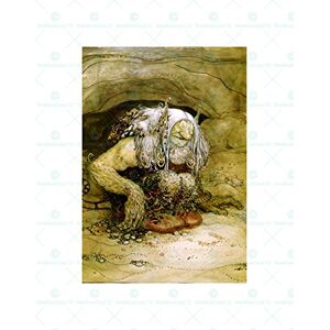 Wee Blue Coo Painting Troll Cave John Bauer Wall Art Print Wee Blue Coo Painting Troll Cave John Bauer Wall Art Print