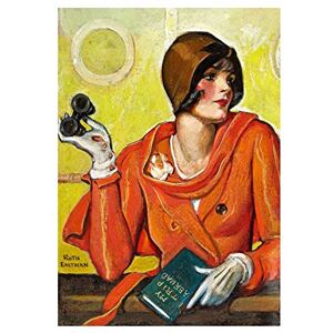 Wee Blue Coo Painting Portrait Woman Deck Ship Trip Abroad Wall Art Print Wee Blue Coo Painting Portrait Woman Deck Ship Trip Abroad Wall Art Print