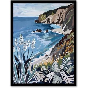 Artery8 Cornish Coast Painting Cornwall Wildflowers Living Room Artwork Framed Wall Art Print A4 Artery8 Cornish Coast Painting Cornwall Wildflowers Living Room Artwork Framed Wall Art Print A4