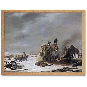 Artery8 Hari 1812 Napoleon'S Retreat From Russia Painting Art Print Framed Poster Wall Decor 12x16 inch Artery8 Hari 1812 Napoleon'S Retreat From Russia Painting Art Print Framed Poster Wall Decor 12x16 inch