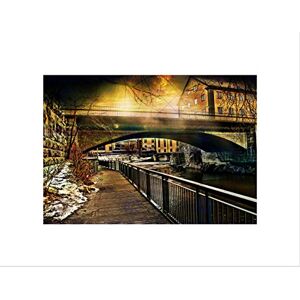 Wee Blue Coo Cityscape Bridge Night Light Art Wall Art Print Wee Blue Coo Cityscape Bridge Night Light Art Wall Art Print