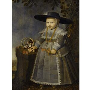 Artery8 Van Der Vliet Portrait Of A Little Boy Painting Premium Wall Art Canvas Print 18X24 Inch Artery8 Van Der Vliet Portrait Of A Little Boy Painting Premium Wall Art Canvas Print 18X24 Inch