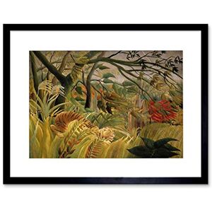 Wee Blue Coo Animals Surprised Rousseau Tiger Framed Wall Art Print Wee Blue Coo Animals Surprised Rousseau Tiger Framed Wall Art Print