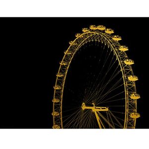 Artery8 Gold Effect Yellow Black Ferris Wheel Circle Fair Art Print Canvas Premium Wall Decor Poster Mural Artery8 Gold Effect Yellow Black Ferris Wheel Circle Fair Art Print Canvas Premium Wall Decor Poster Mural