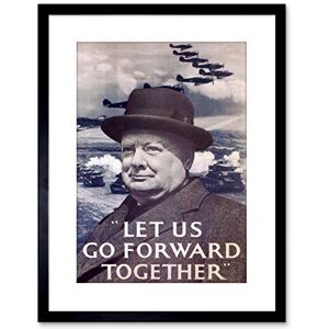Wee Blue Coo 9x7 '' WAR AD CHURCHILL GO FORWARD 2ND WORLD VINTAGE FRAMED ART PRINT F97X1846 Wee Blue Coo 9x7 '' WAR AD CHURCHILL GO FORWARD 2ND WORLD VINTAGE FRAMED ART PRINT F97X1846