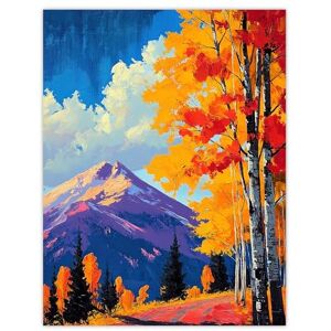 Artery8 Denali Autumn Forest Alaska Mountain Landscape Living Room Extra Large XL Wall Art Poster Print Artery8 Denali Autumn Forest Alaska Mountain Landscape Living Room Extra Large XL Wall Art Poster Print