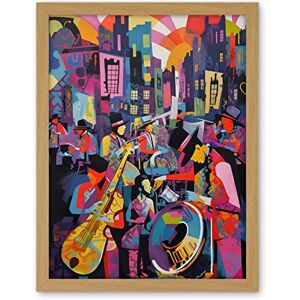 Artery8 New Orleans Jazz Festival Street Musicians Playing Music City at Sunset Abstract Modern Painting Artwork Framed Wall Art Print 18X24 Inch Artery8 New Orleans Jazz Festival Street Musicians Playing Music City at Sunset Abstract Modern Painting Artwork Framed Wall Art Print 18X24 Inch