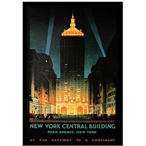Wee Blue Coo Travel New York Central Park Avenue Ad Picture Wall Art Print Wee Blue Coo Travel New York Central Park Avenue Ad Picture Wall Art Print