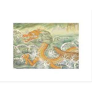 Wee Blue Coo Buddhism Dragon Painting Drawing Art Picture Wall Art Print Wee Blue Coo Buddhism Dragon Painting Drawing Art Picture Wall Art Print