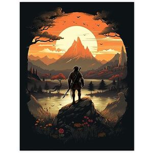 Artery8 Samurai Master Looking at Sunset Horizon Dramatic Painting Black Orange Cherry Blossoms Flowers and Pine Trees in Japanese Mountain Lake Landscape Large Wall Art Poster Print 18X24 Inch Artery8 Samurai Master Looking at Sunset Horizon Dramatic Painting Black Orange Cherry Blossoms Flowers and Pine Trees in Japanese Mountain Lake Landscape Large Wall Art Poster Print 18X24 Inch