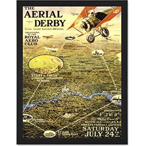 Wee Blue Coo Advertising Exhibition Airshow Race Derby Biplane London UK Large Framed Art Print Poster Wall Decor 18x24 inch Wee Blue Coo Advertising Exhibition Airshow Race Derby Biplane London UK Large Framed Art Print Poster Wall Decor 18x24 inch