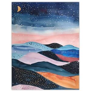 Artery8 Abstract Boho Landscape Starry Night Sky Folk Art Living Room Large Wall Art Poster Print Thick Paper 18X24 Inch Artery8 Abstract Boho Landscape Starry Night Sky Folk Art Living Room Large Wall Art Poster Print Thick Paper 18X24 Inch