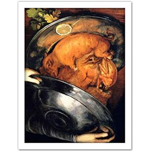 Artery8 Arcimboldo Cook Meat Face Portrait Painting Artwork Framed Wall Art Print 18X24 Inch Artery8 Arcimboldo Cook Meat Face Portrait Painting Artwork Framed Wall Art Print 18X24 Inch