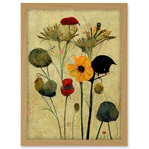 Doppelganger33 LTD Colourful Abstract Autumn Wildflowers Artwork Framed A3 Wall Art Print Doppelganger33 LTD Colourful Abstract Autumn Wildflowers Artwork Framed A3 Wall Art Print