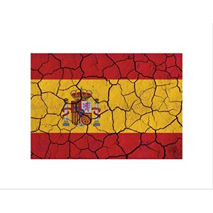 Wee Blue Coo Abstract Flag Cracked Concrete Spain Spanish Royal Crest Wall Art Print Wee Blue Coo Abstract Flag Cracked Concrete Spain Spanish Royal Crest Wall Art Print