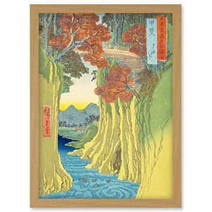 Artery8 Monkey Bridge Kai Province Utagawa Hiroshige Japanese Woodblock Artwork Framed Wall Art Print A4 Artery8 Monkey Bridge Kai Province Utagawa Hiroshige Japanese Woodblock Artwork Framed Wall Art Print A4
