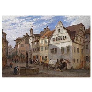 Wee Blue Coo Painting Landscape Urban Dehn Old Town Streets Wall Art Print Wee Blue Coo Painting Landscape Urban Dehn Old Town Streets Wall Art Print